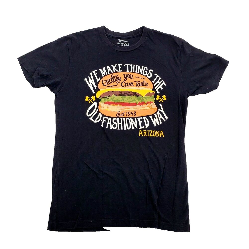 In N Out Burger Arizona Shirt Mens Medium Old Fashioned Souvenir Rare Print